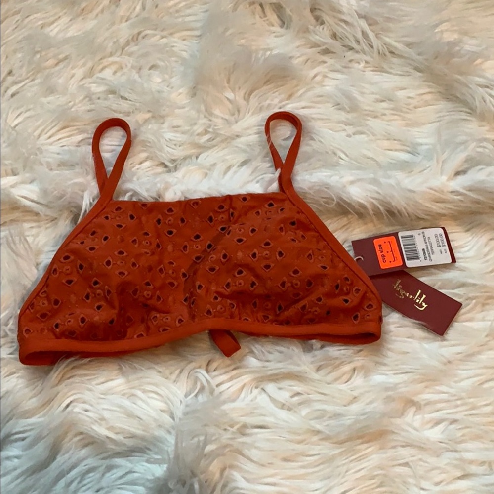 Tigerlily eyelet bikini top